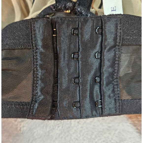 Cacique Black Unlined Demi Bra Womens 44DDD Lingerie underwire feminine sexy - Picture 5 of 11